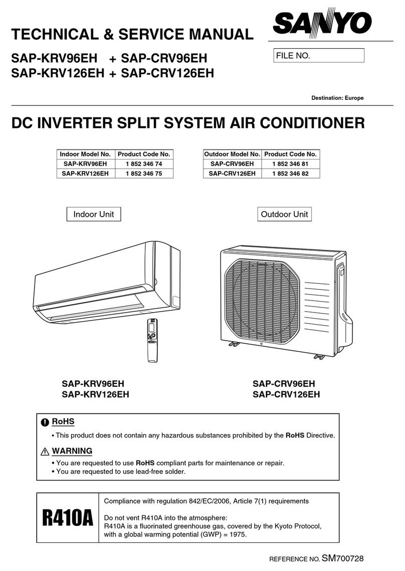Sanyo SAP-KRV96EH Operating manual