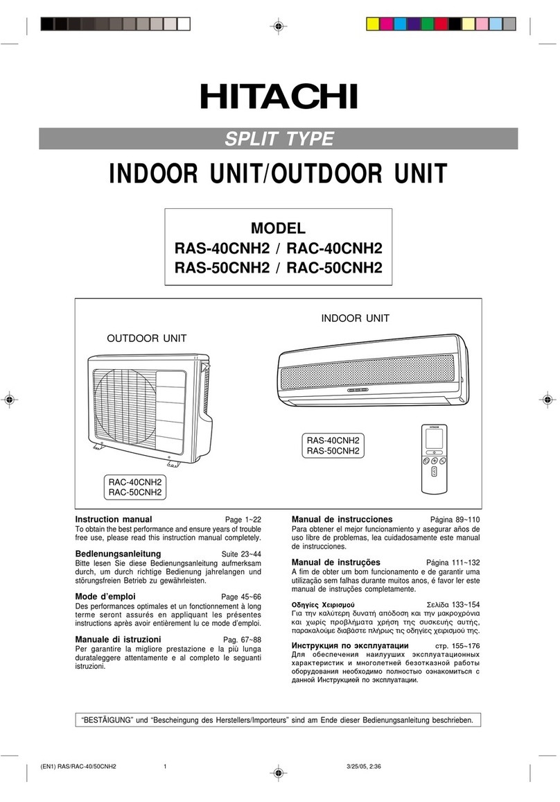 Hitachi RAS-40CNH2 User manual