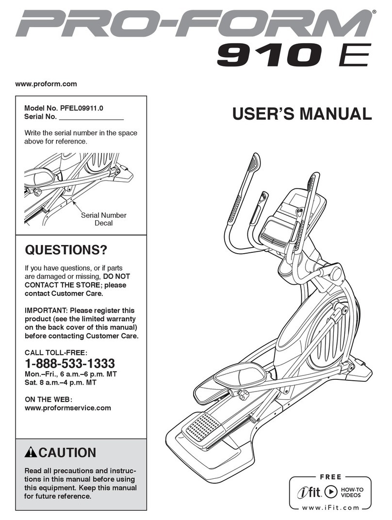Pro-Form PFEL09911.0 user manual