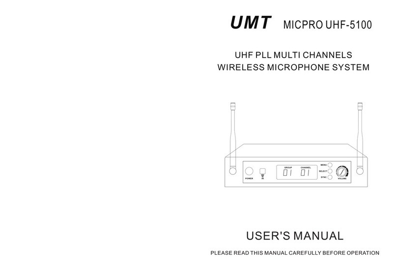 UMT MICPRO UHF-5100 user manual