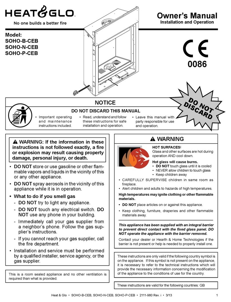 Heat & Glo SOHO-B-CEB owner's manual