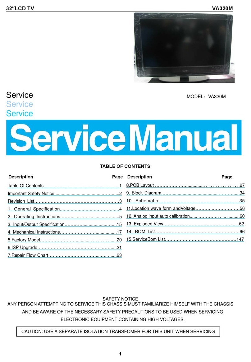 Vizio VA320M - 32" LCD TV User manual
