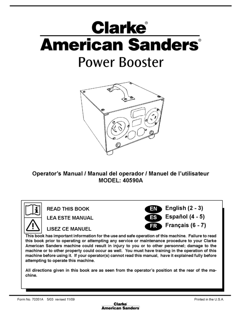 Clarke 40590A Operator's manual