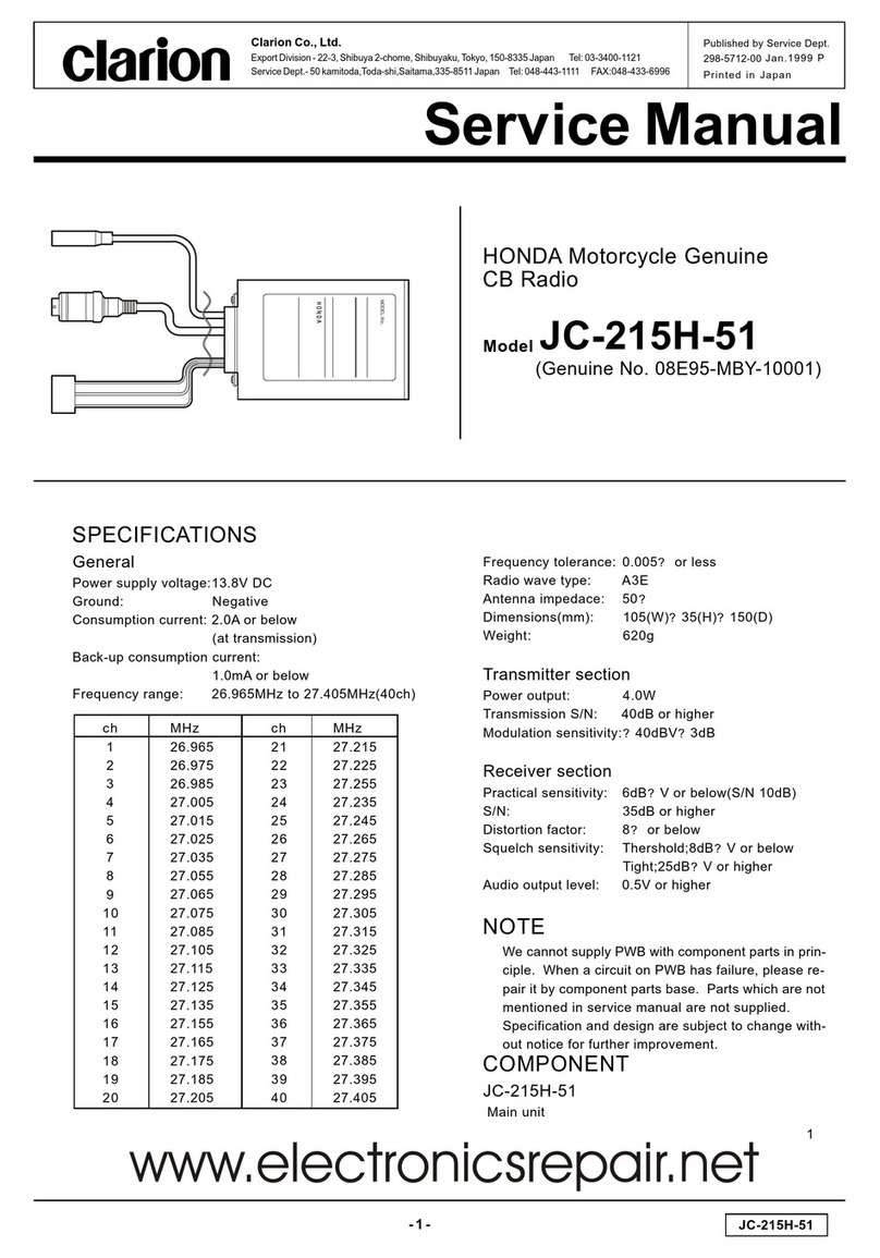 Clarion JC-215H-51 User manual
