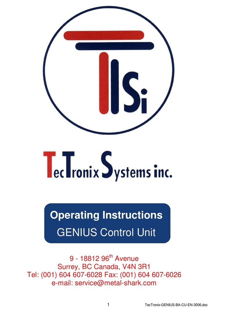 Tectronix Systems Genius operating instructions Tectronix Systems Genius operating instructions