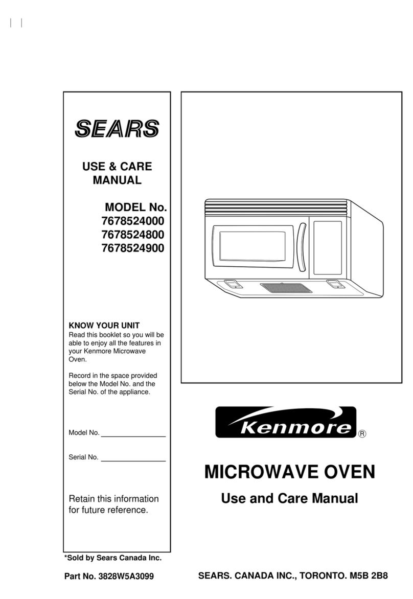 Kenmore 7678524000 use and care manual