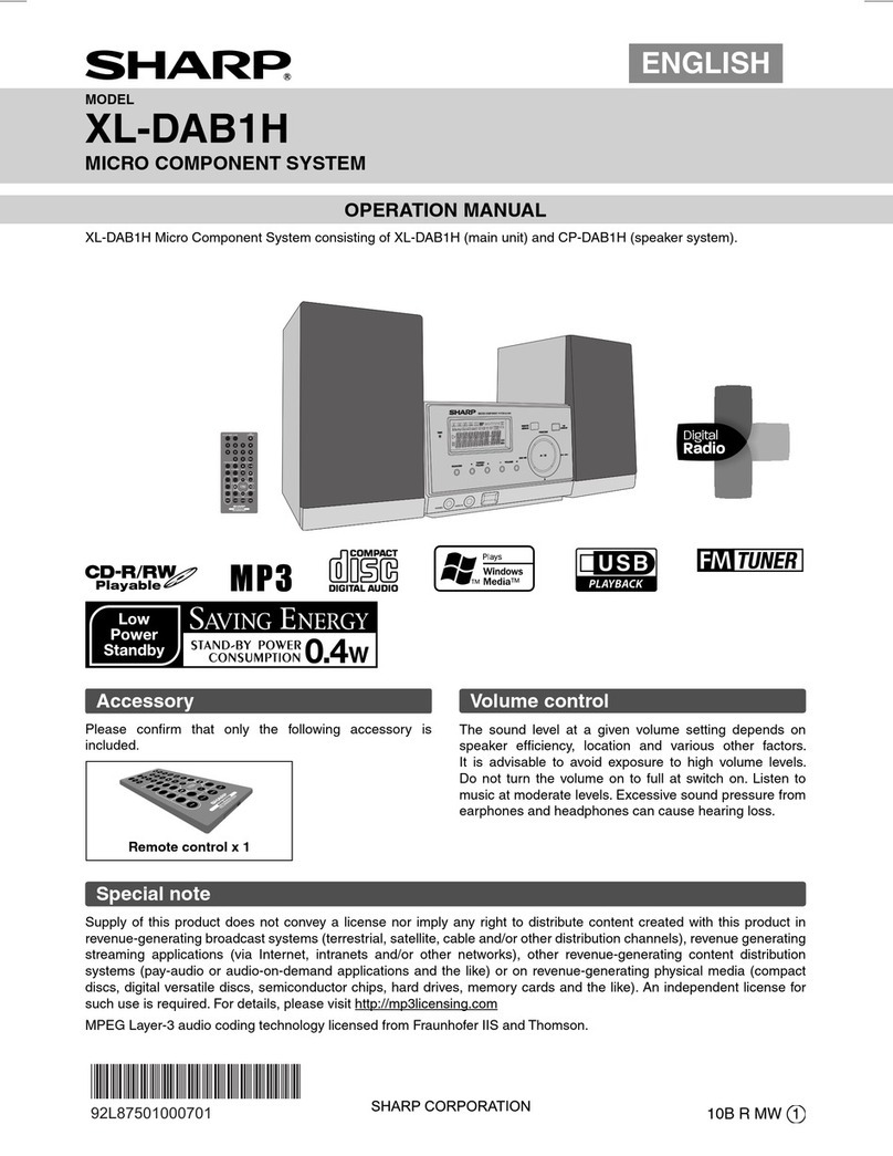 Sharp XL-DAB1H User manual Sharp XL-DAB1H User manual