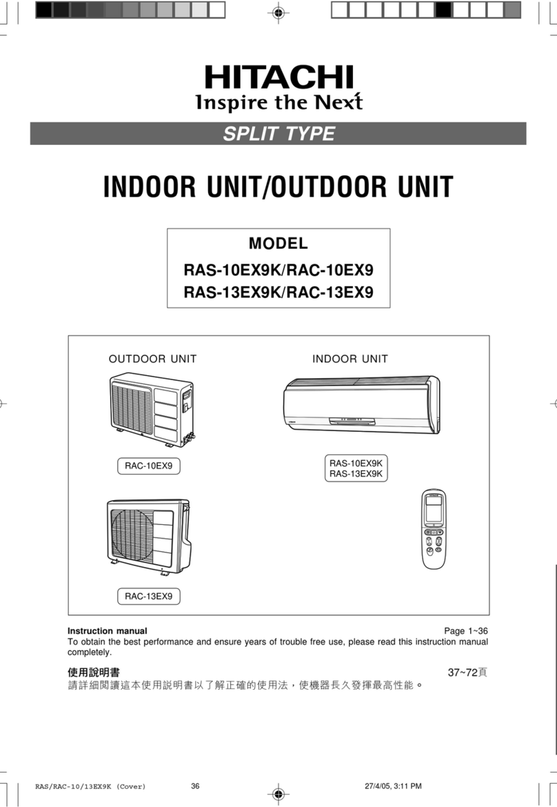 Hitachi RAS-10EX9K User manual