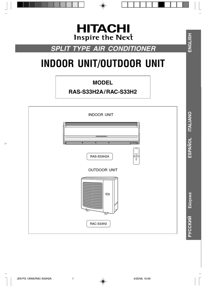 Hitachi RAS-S33H2A User manual