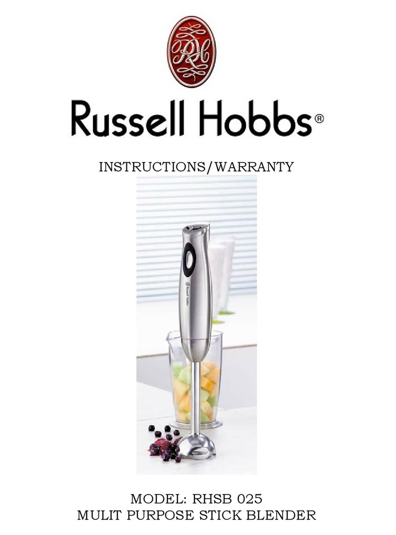 Russell Hobbs RHSB 025 Installation instructions manual