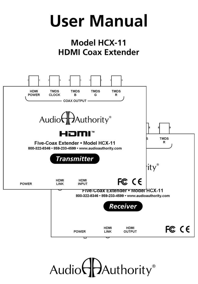 Audio Authority HCX-11 User manual