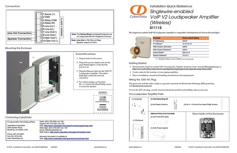 CyberData 11115 Manual CyberData 11115 Manual