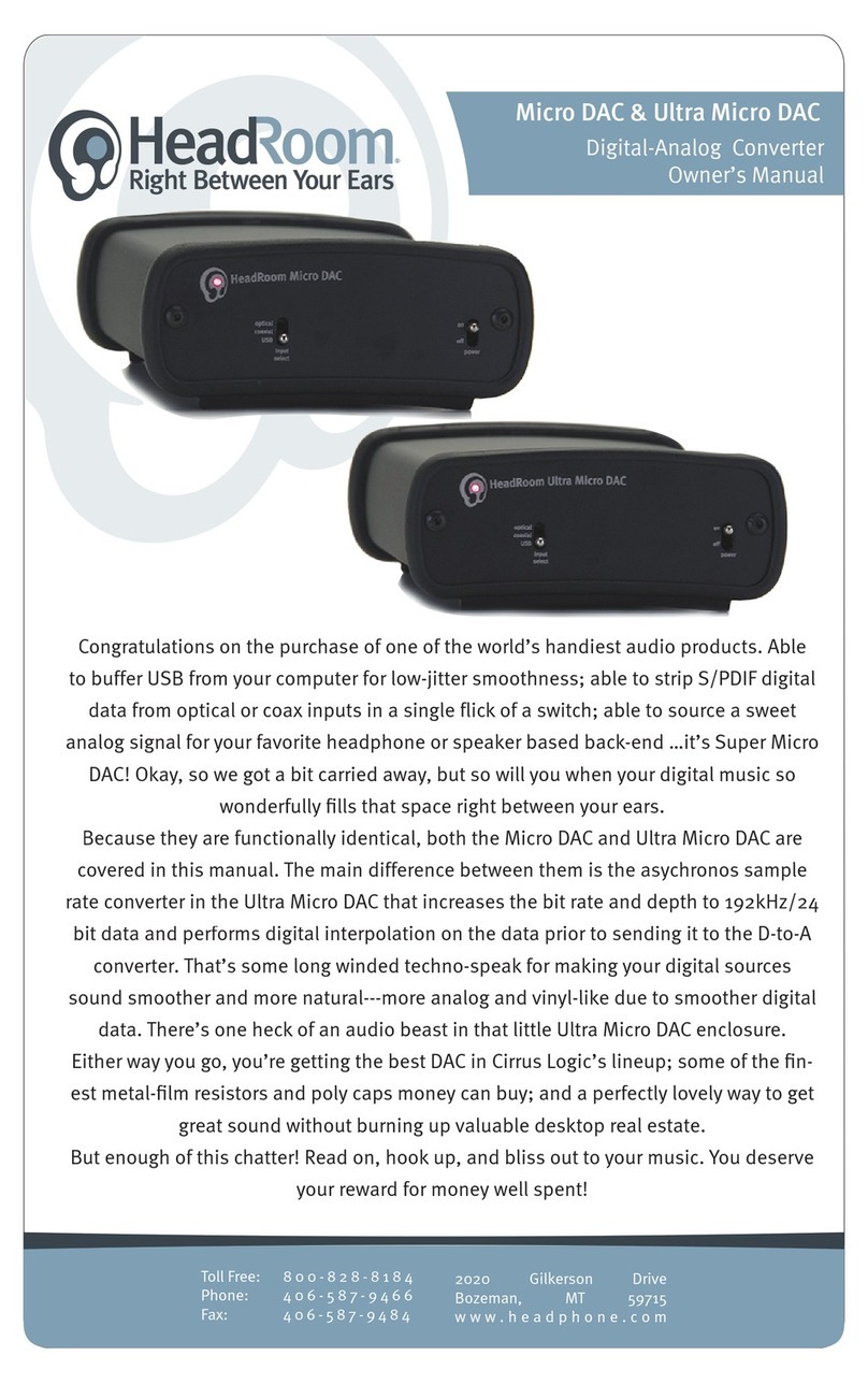 HeadRoom Micro DAC owner's manual