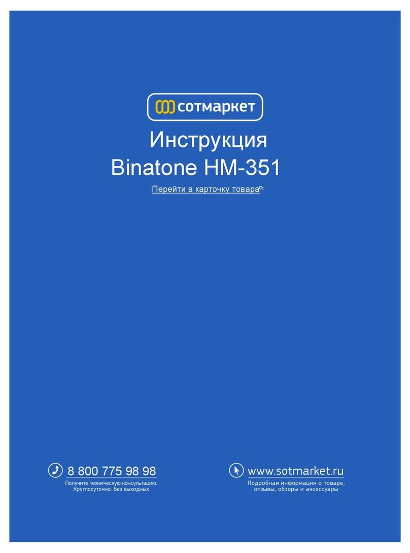 Binatone HM-351 instruction manual Binatone HM-351 instruction manual