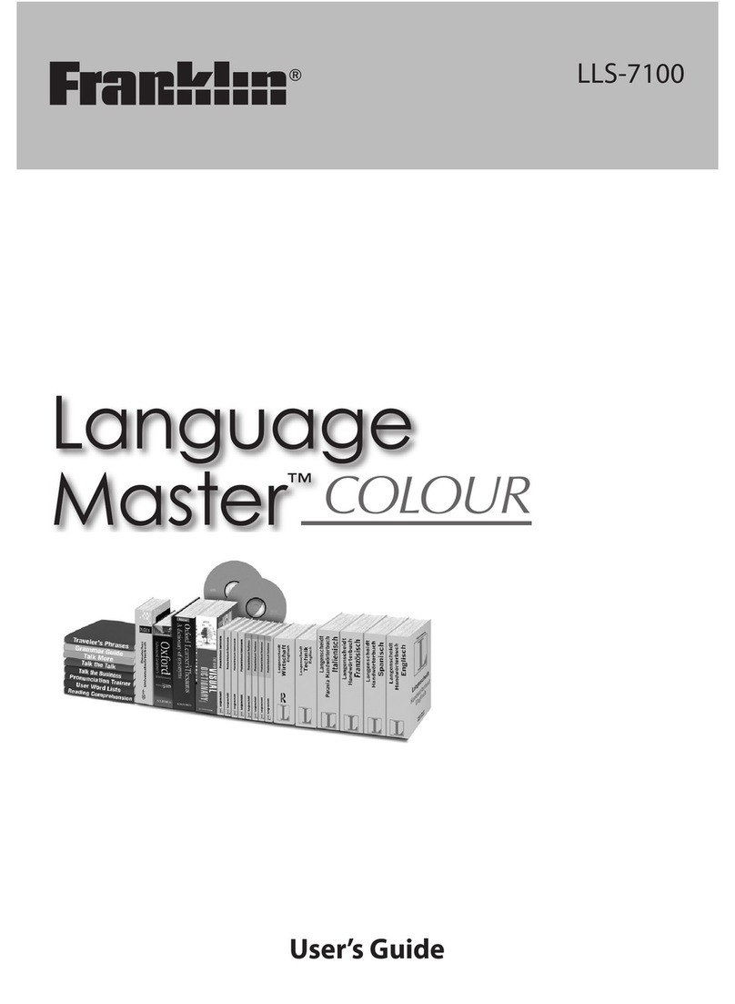 Franklin LLS-7100 Language Master Colour User manual Franklin LLS-7100 Language Master Colour User manual