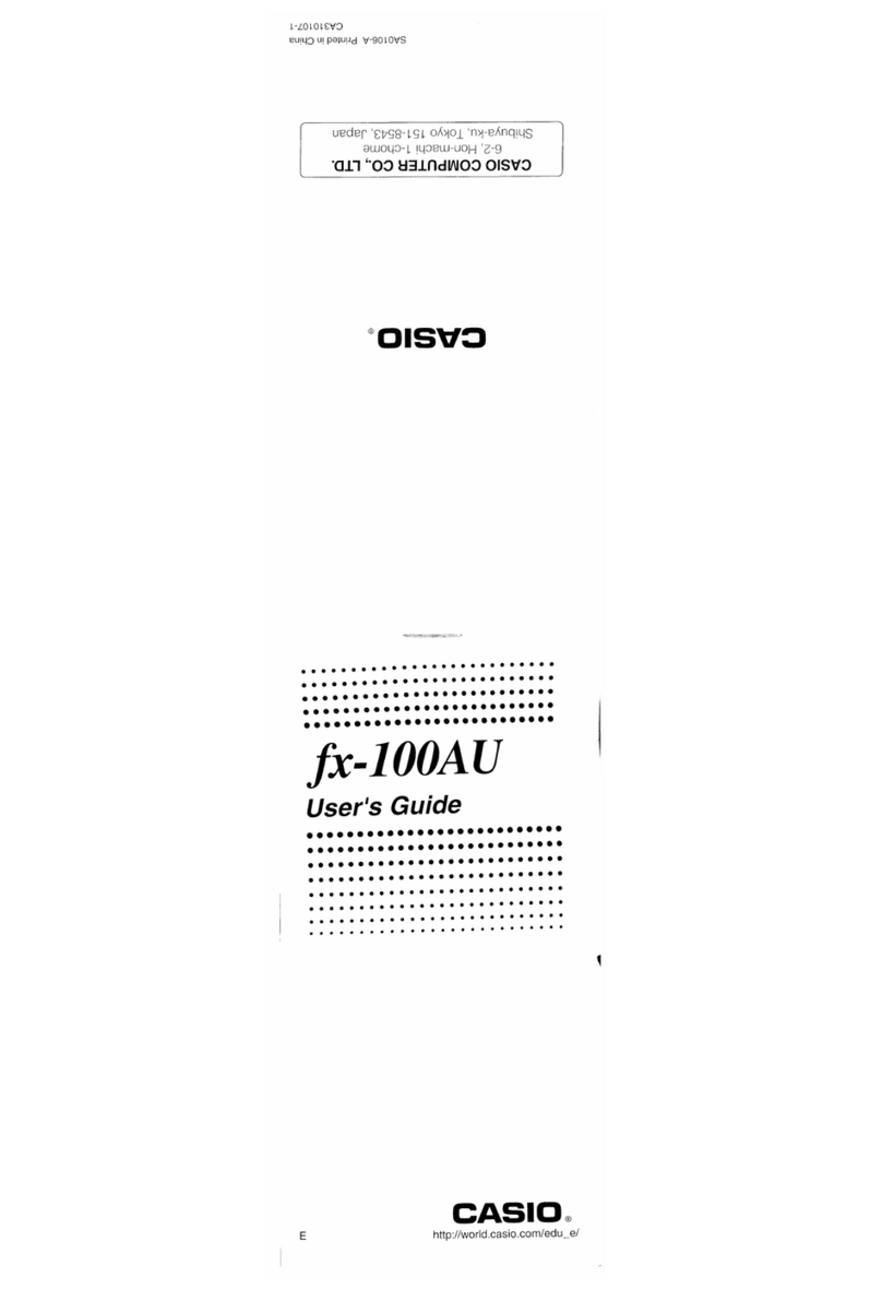 Casio fx-100AU PLUS User manual