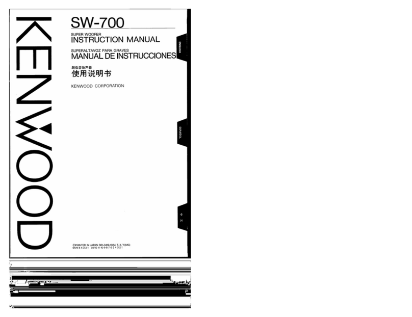 Kenwood SW-700 User manual Kenwood SW-700 User manual