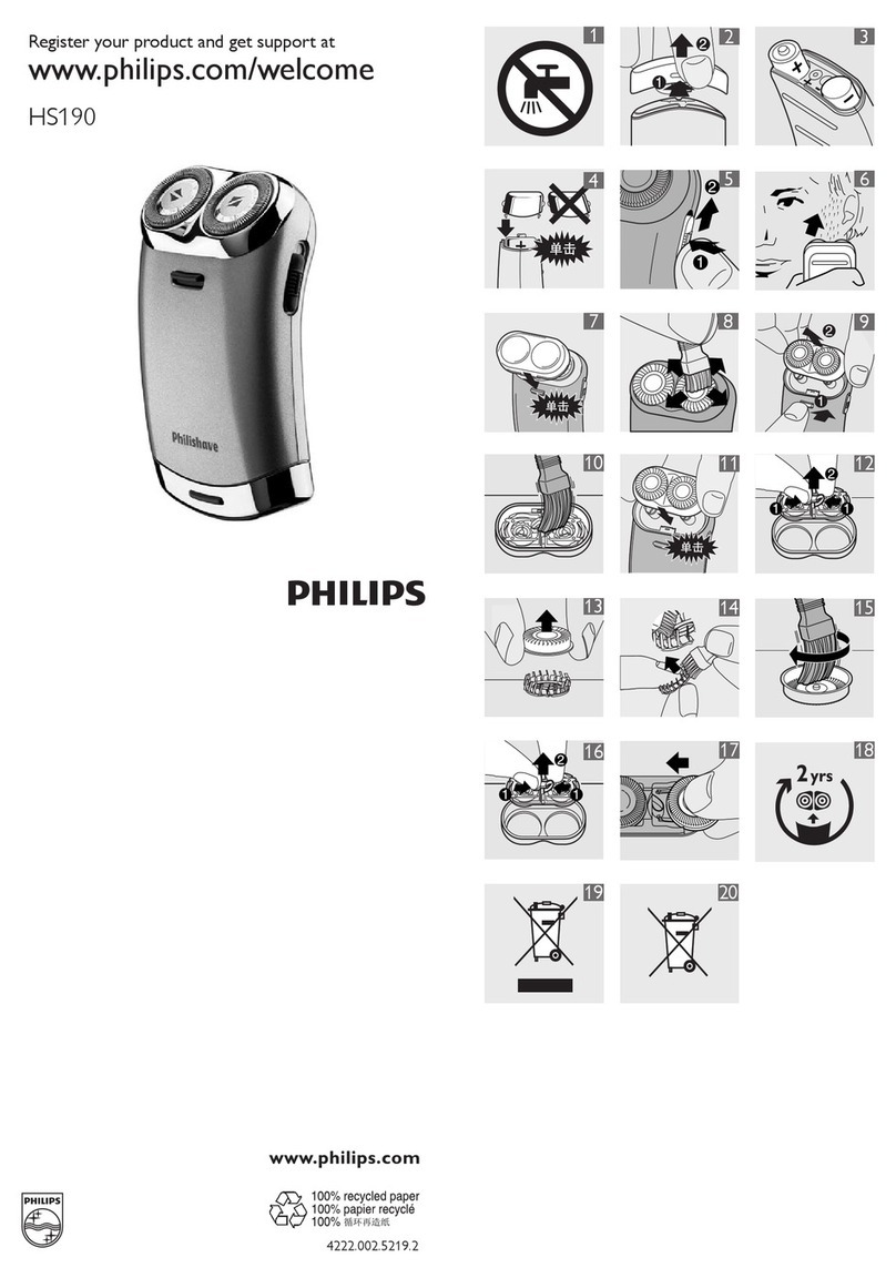 Philips Philishave HS 190 User manual Philips Philishave HS 190 User manual