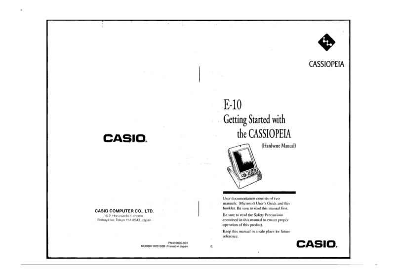 Casio CASSIOPEIA E-10 User manual