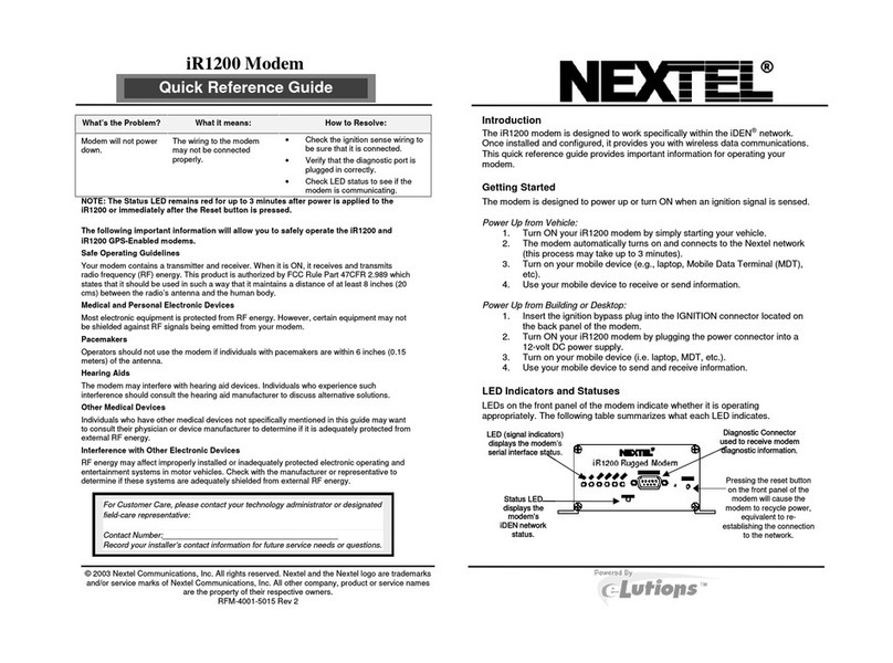 Nextel iR1200 GPS Quick reference guide