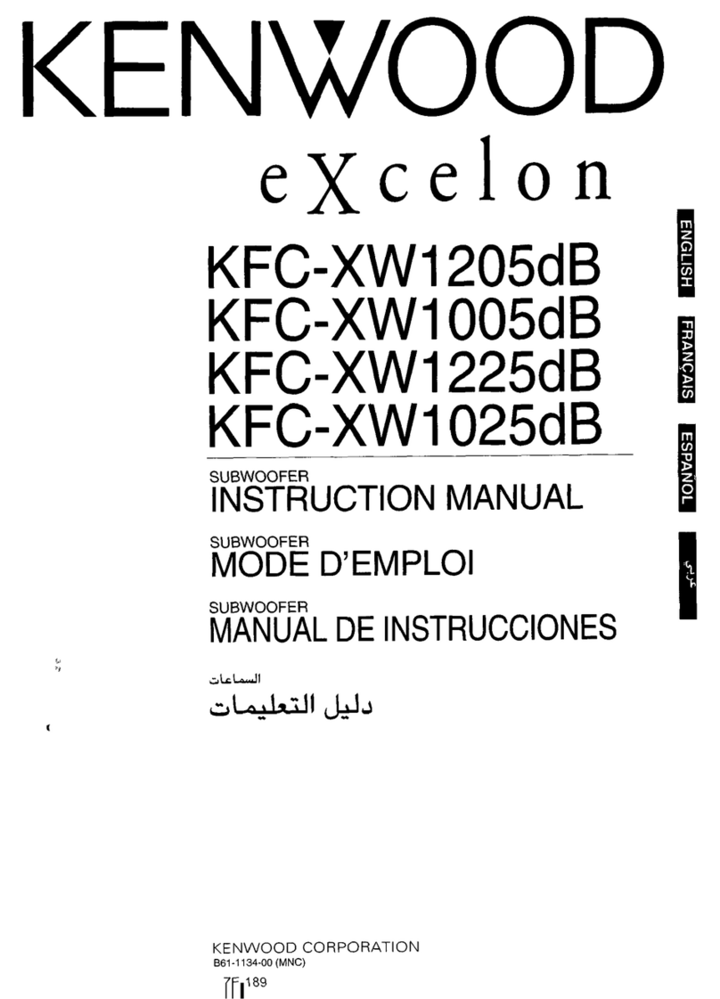 Kenwood Excelon KFC-XW1205dB User manual