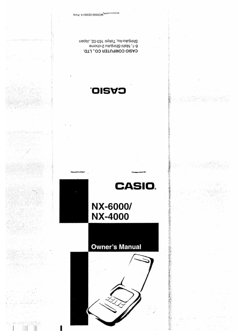 Casio NX-6000 User manual