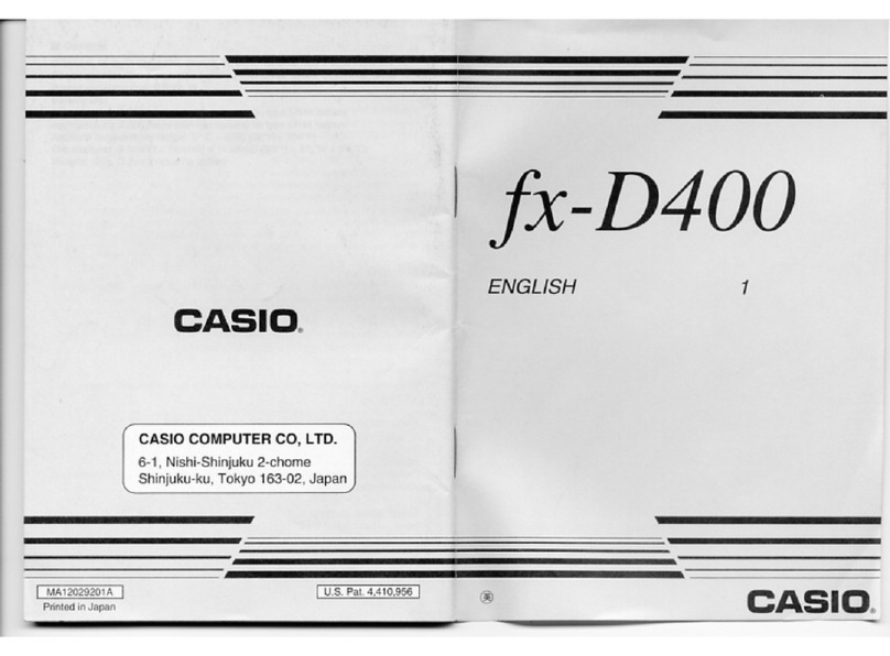 Casio FX-D400 user manual