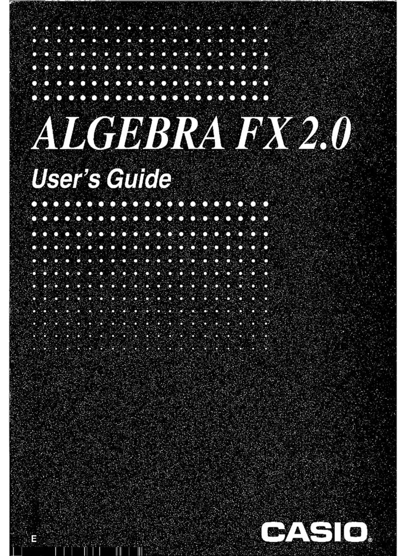 Casio ALGEBRA FX 2.0 User manual