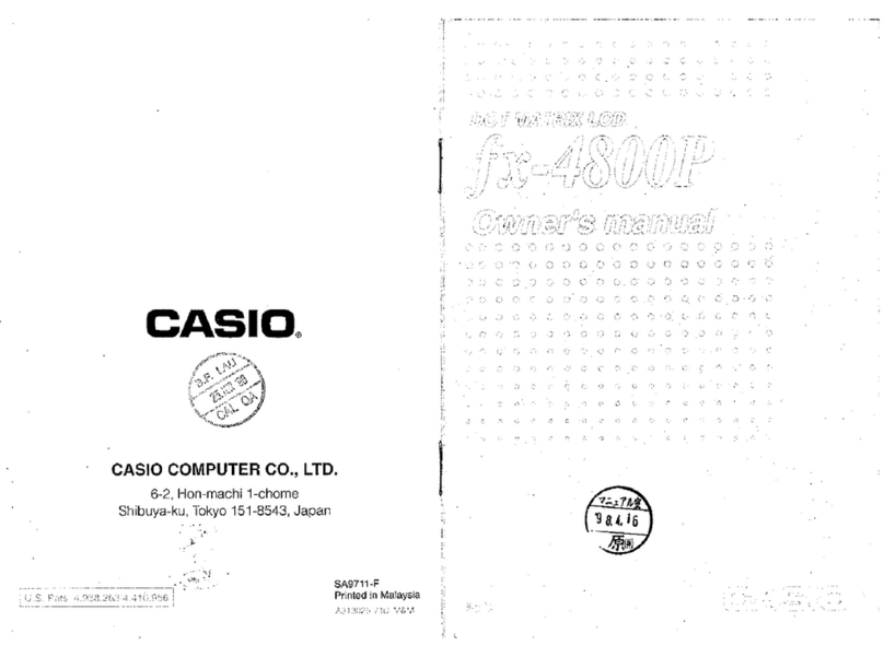 Casio fx-4800P User manual Casio fx-4800P User manual