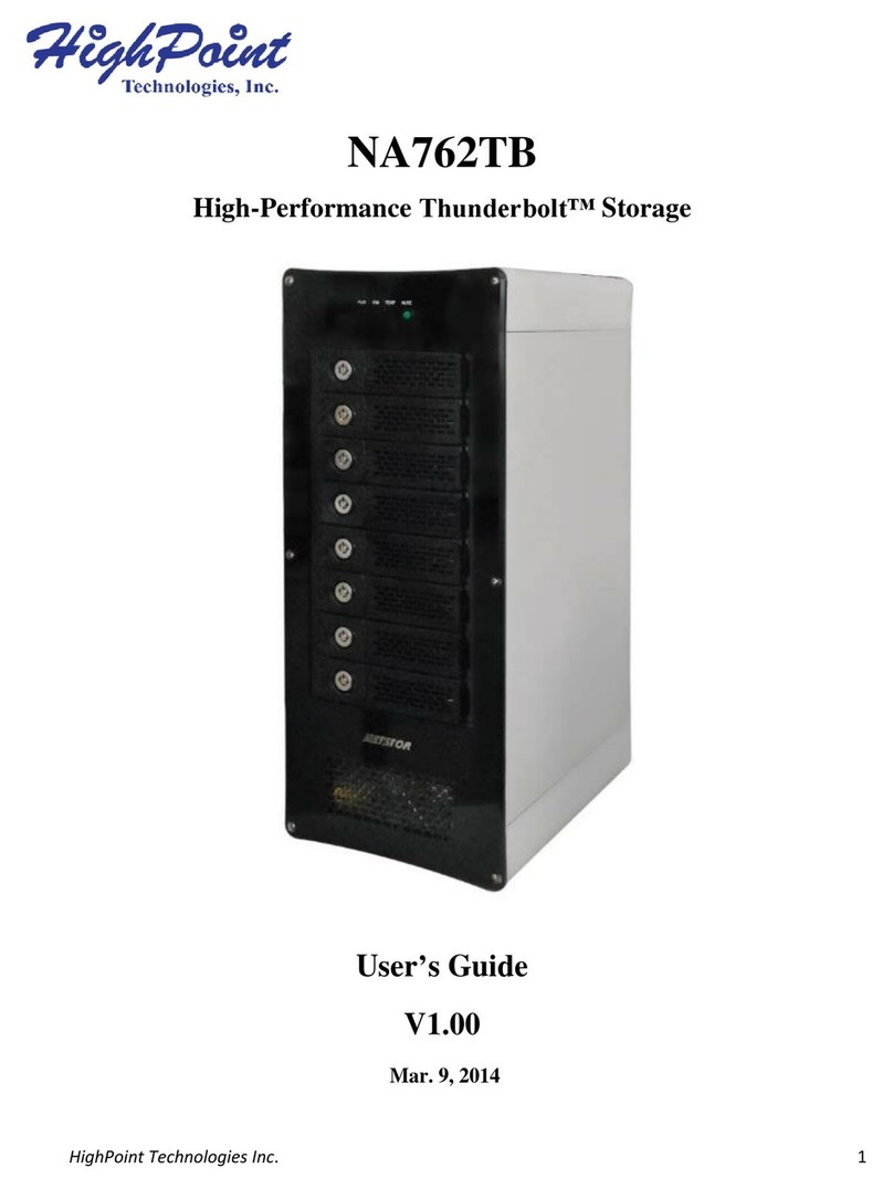 HighPoint Thunderbolt NA762TB User manual