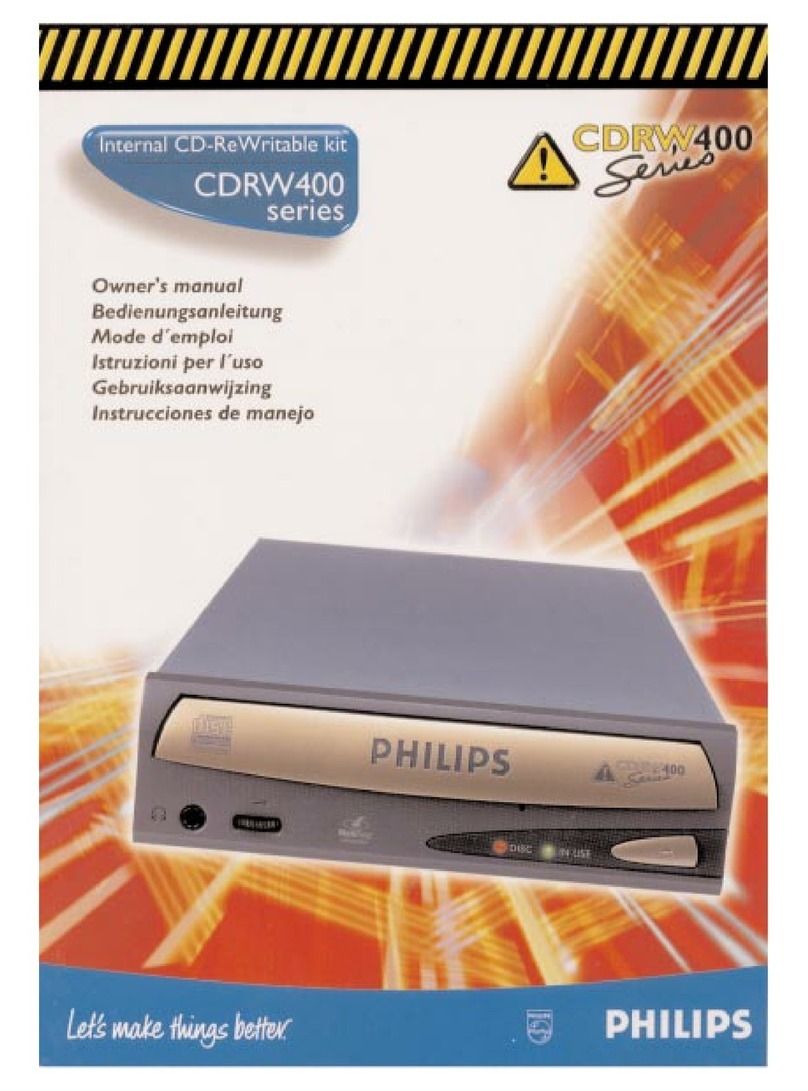 Philips CDRW400 Series User manual