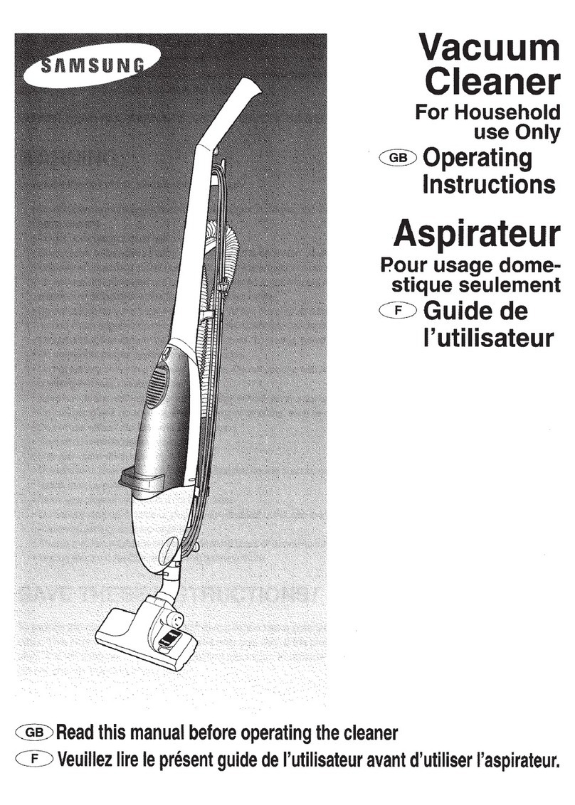 Samsung Vacuum cleaner operating instructions