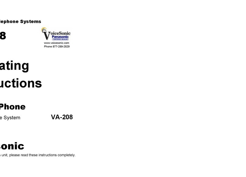 Panasonic Easa-Phone VA-208 User manual