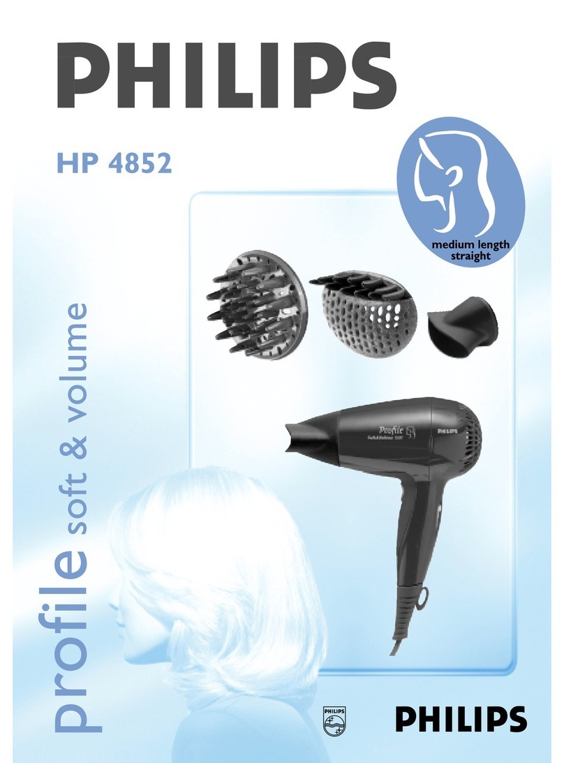 Philips Profile Soft & Volume HP 4852 operating instructions