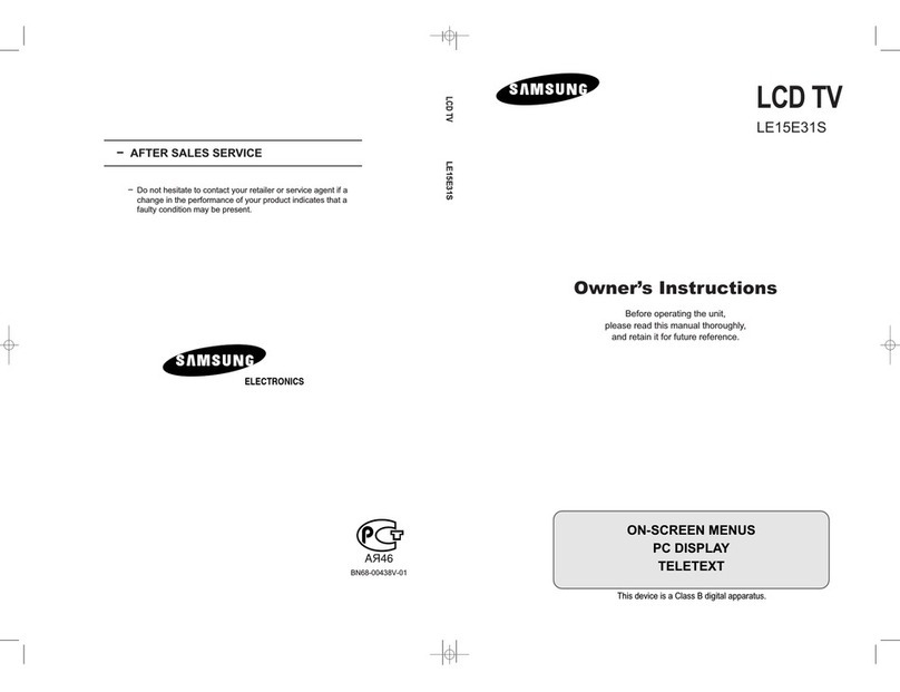 Samsung LE15E31S User manual