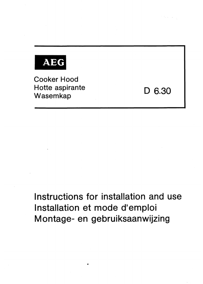 AEG D 6.30 Instuctions for installation and use AEG D 6.30 Instuctions for installation and use