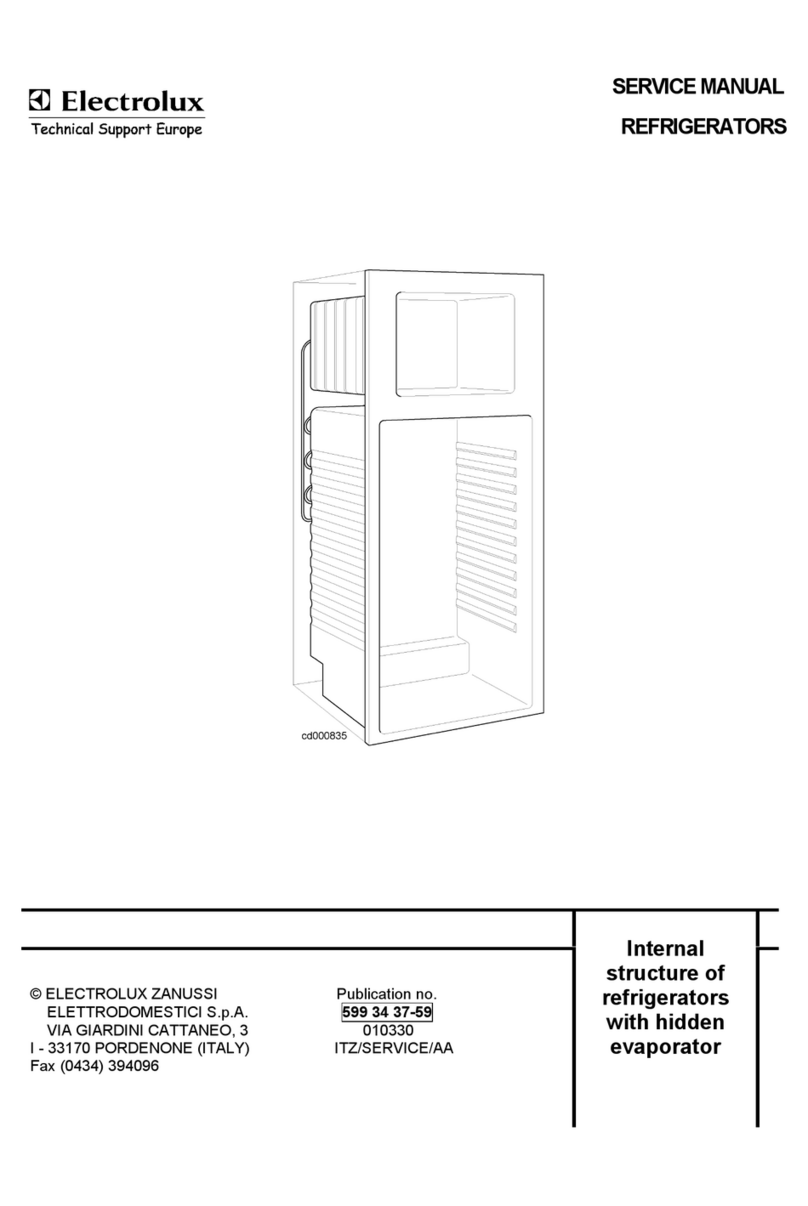 Electrolux Refrigerator Service manual