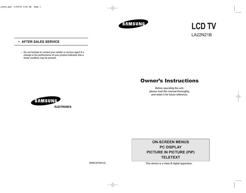 Samsung LA22N21B Owner's instructions