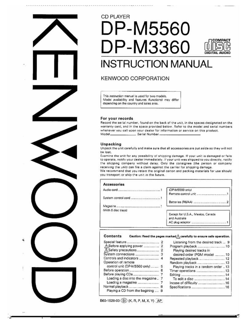 Kenwood DP-M5560 User manual