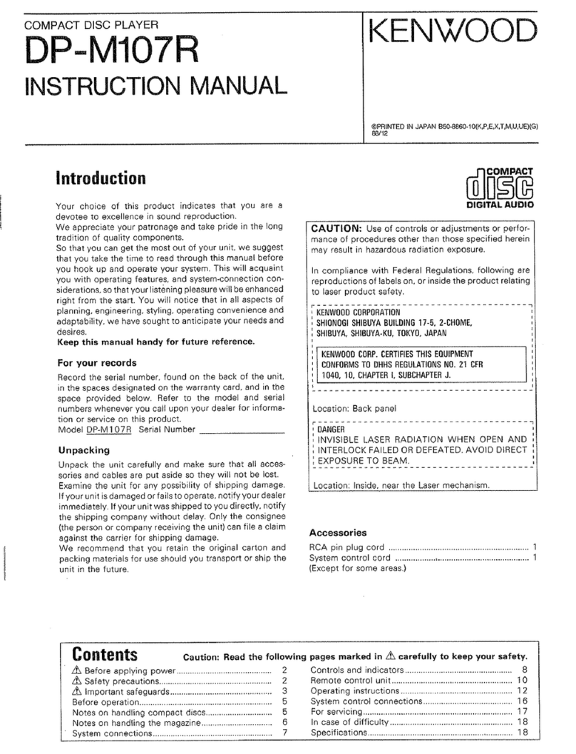 Kenwood DP-M107R instruction manual