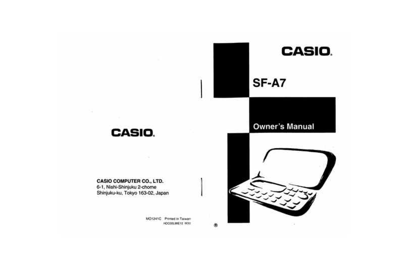 Casio SF-A7 User manual Casio SF-A7 User manual