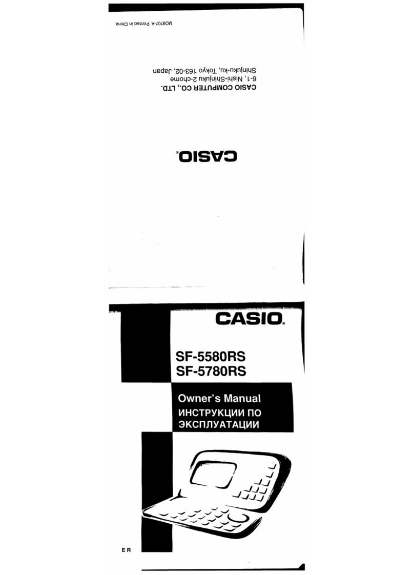 Casio SF-5580RS User manual Casio SF-5580RS User manual