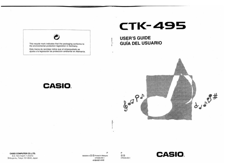 Casio CTK-495 User manual Casio CTK-495 User manual