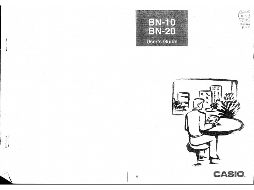 Casio BN-10 User manual
