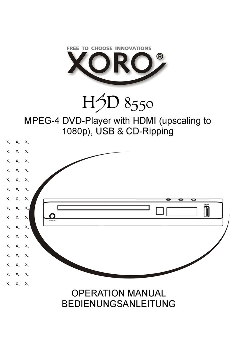 Xoro HSD 8550 User manual