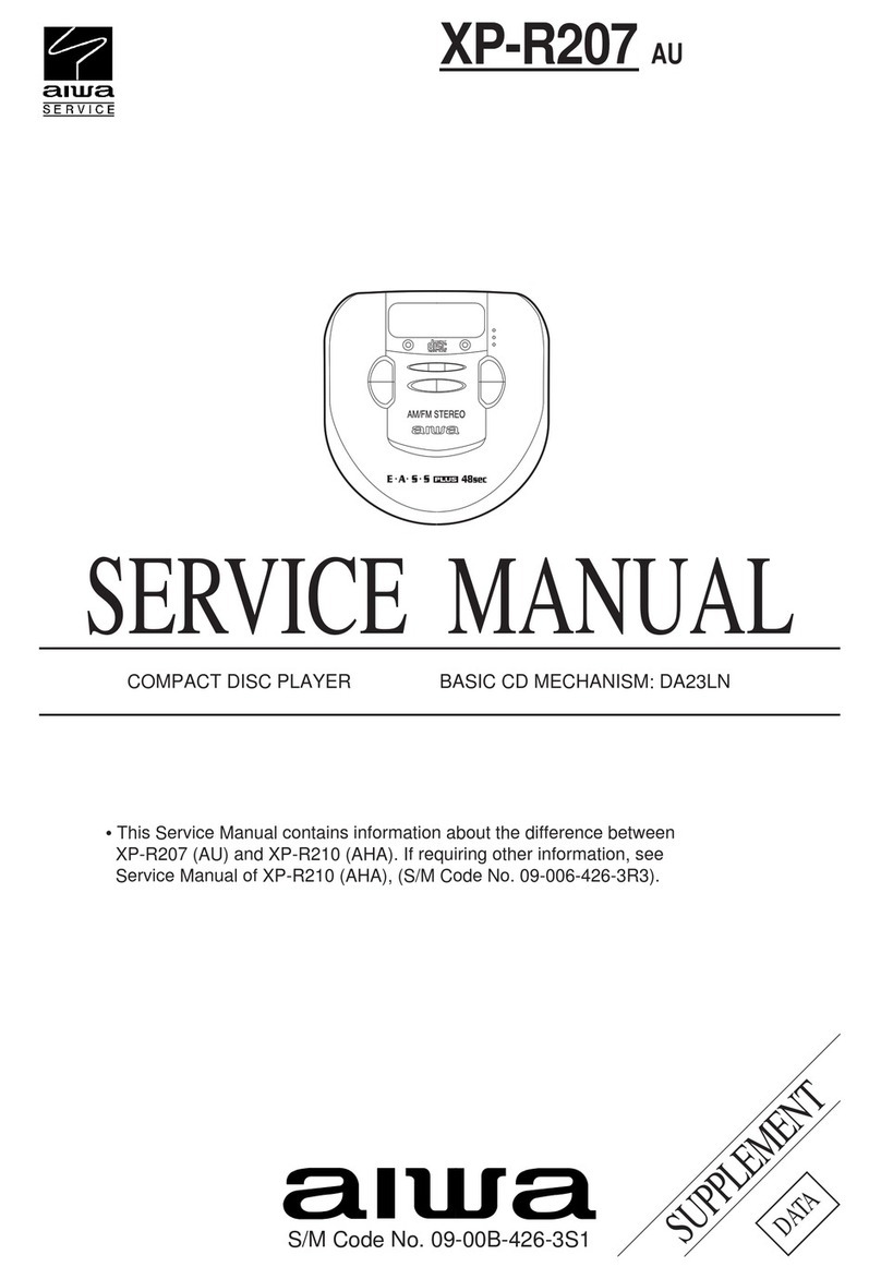 Aiwa XP-R207 Supplemental service manual