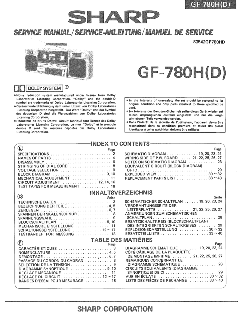 Sharp GF-780H Service manual