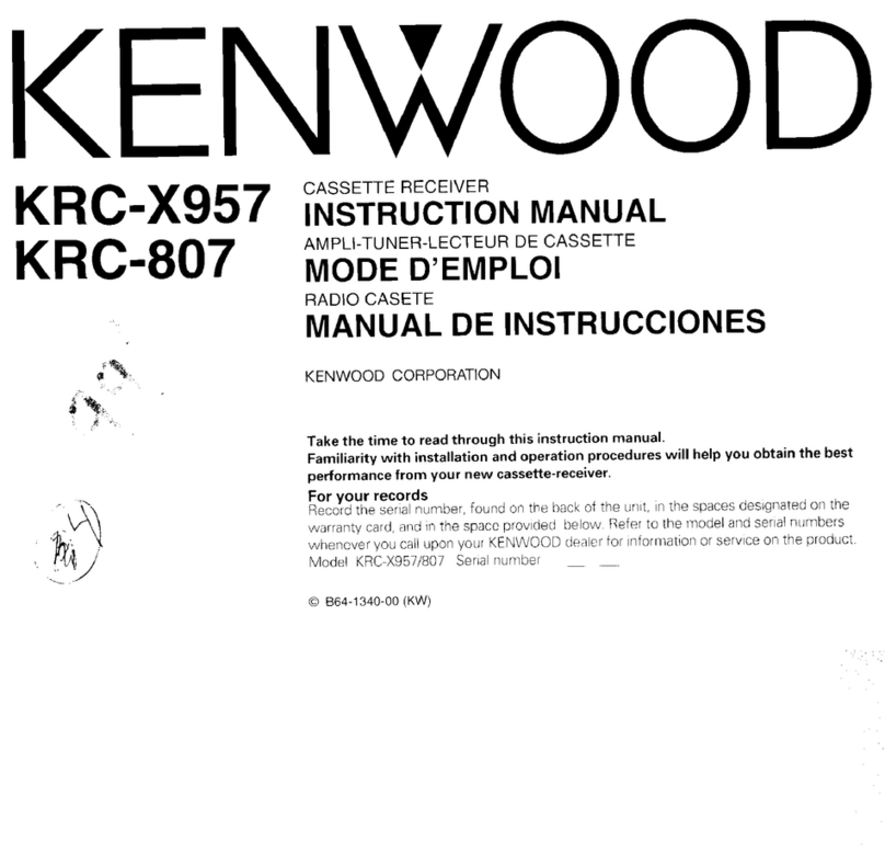 Kenwood KRC-X957 User manual