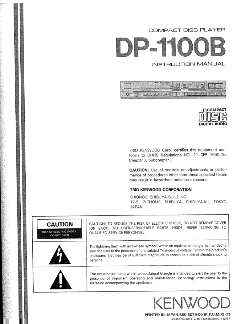 Kenwood DP-1100B User manual Kenwood DP-1100B User manual
