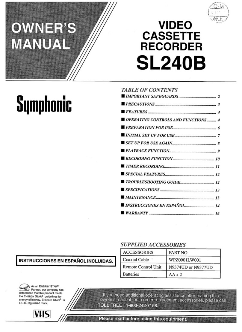 FUNAI Symphonic SL240B User manual FUNAI Symphonic SL240B User manual